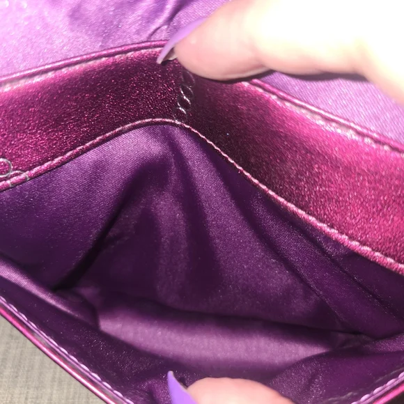 Sold Nwt Coach Jewel Pink Mini Bag Wristlet New - Picture 5 of 6